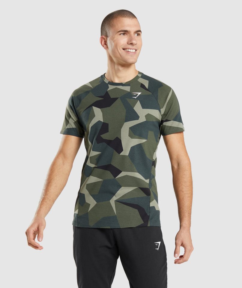 Koszulki Gymshark Critical Męskie Camo | PL 148BXT